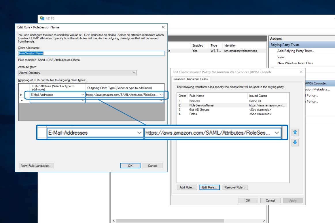 Verify Claim Issuance Policy named RoleSessionName