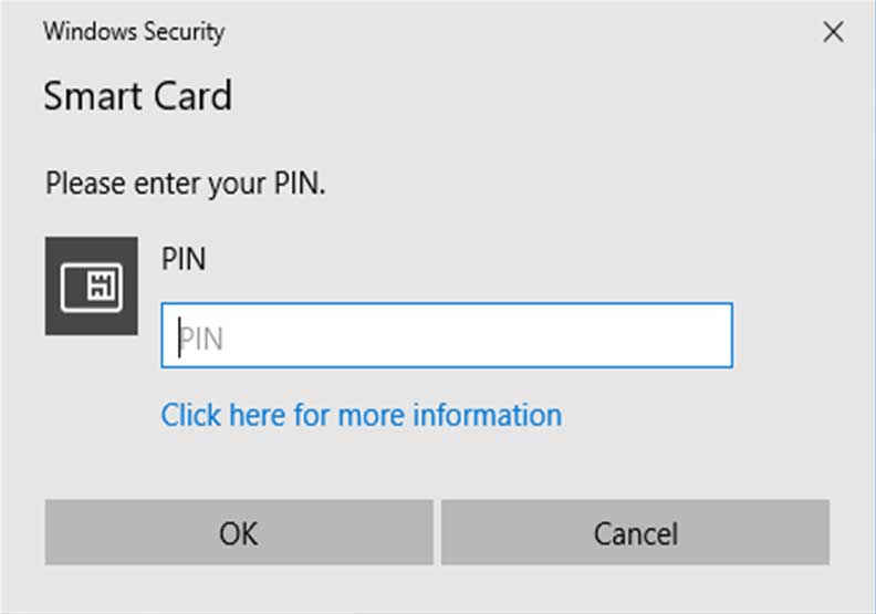 Windows Security CAC Pin Prompt